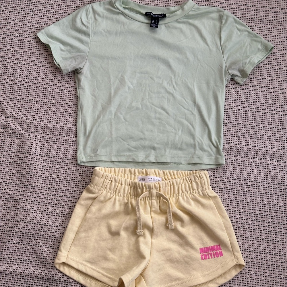 Essentials short and Zara short’s matching set for girls; Comfy and cozy!